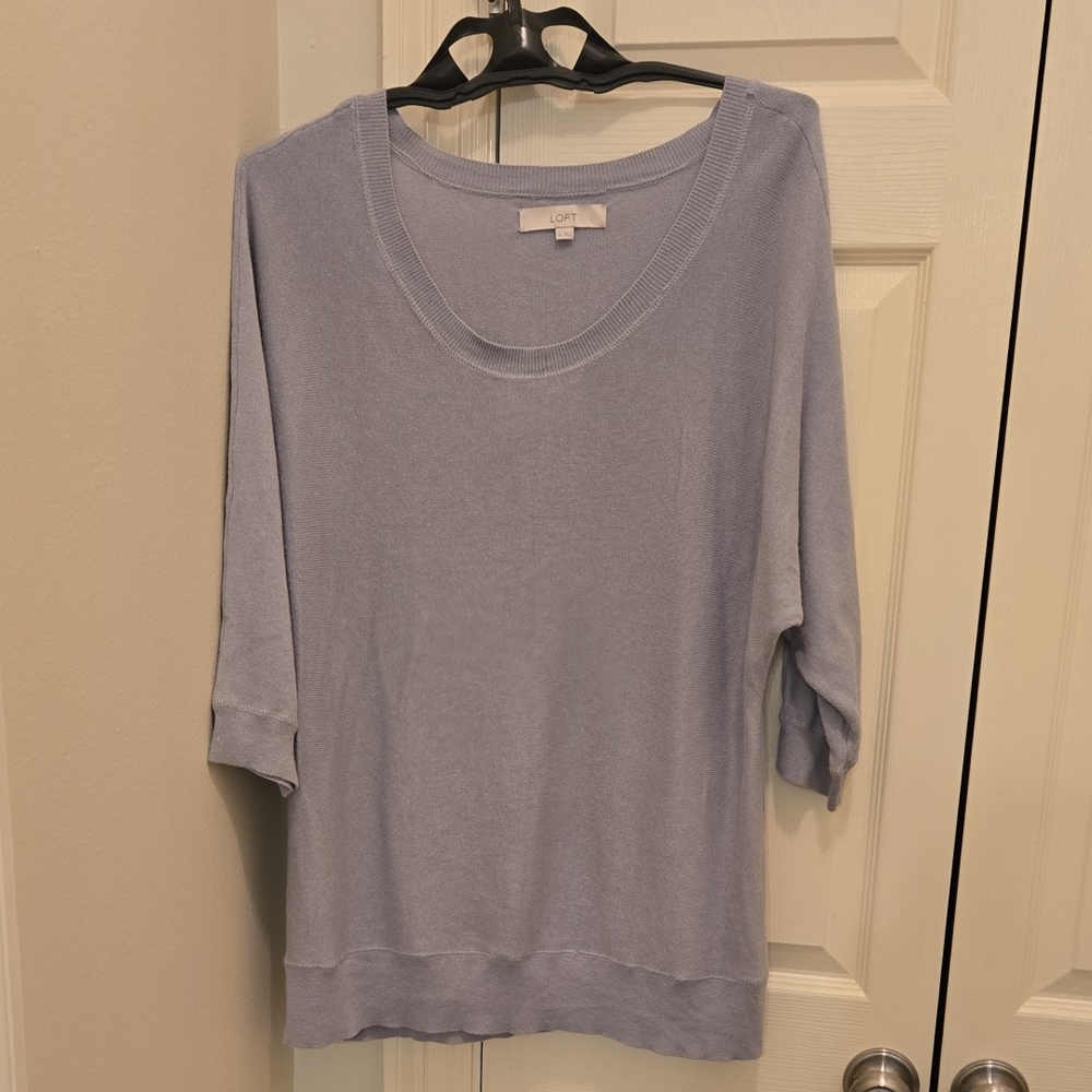 LOFT Lavender 3/4 Sleeve Top